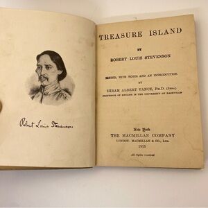 2/$30 | Antique 1915 Hardcover novel Treasure‎ Island